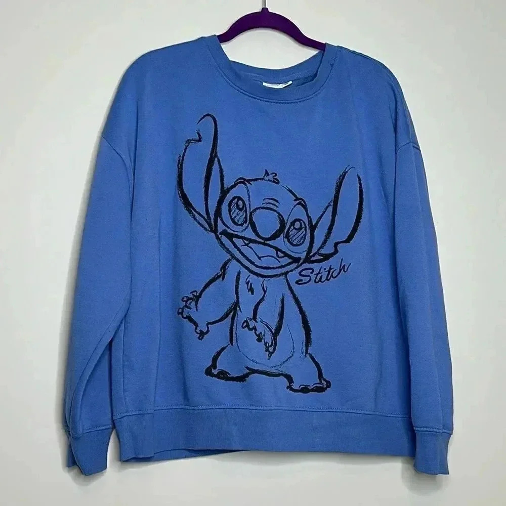 Stitch Blue Graphic Sweatshirt